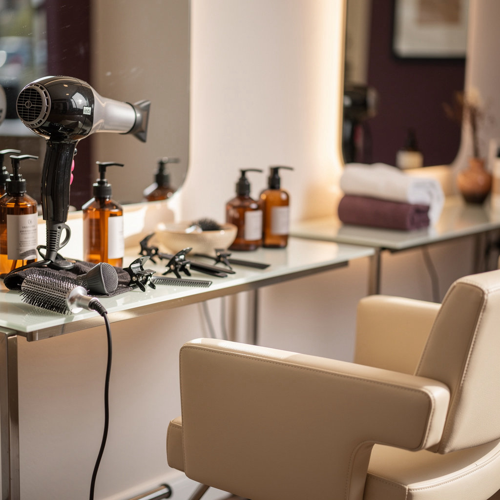 Bella Hair Studio welcoming salon interior in Phoenix, Arizona, offering haircuts, hair color, and blowouts